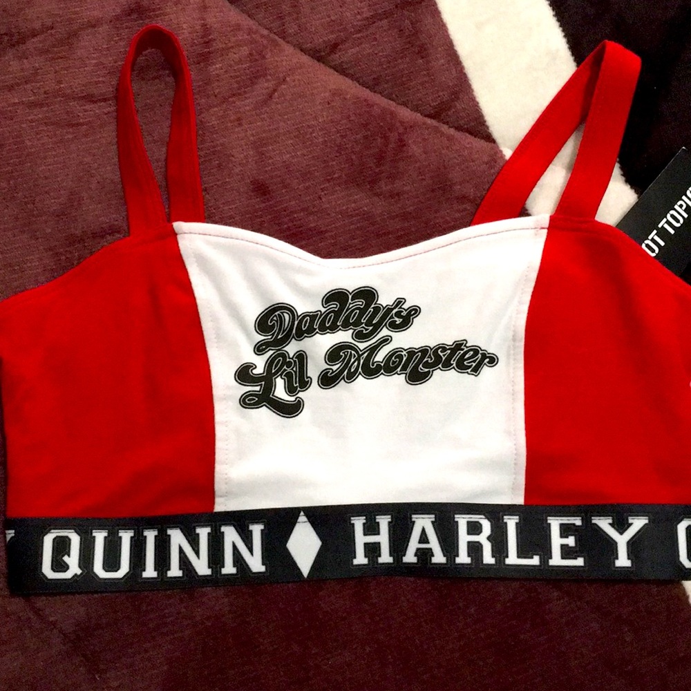 Harley Quinn Daddy’s lil monster bra top!!